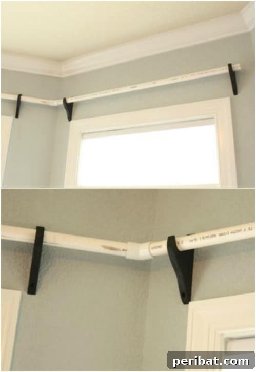 Elevate Your Windows: 16 DIY Curtain Rods and Hooks for Budget-Friendly Chic 16 Rustic Looking PVC Curtain Rods