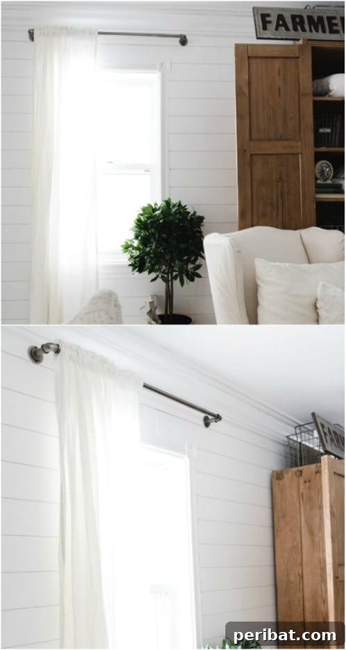 Elevate Your Windows: 16 DIY Curtain Rods and Hooks for Budget-Friendly Chic 4 Industrial Farmhouse Pipe Curtain Rods