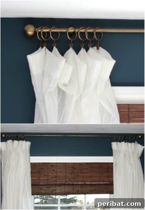 Elevate Your Windows: 16 DIY Curtain Rods and Hooks for Budget-Friendly Chic 5 Cheap DIY Antique Brass Curtain Rods