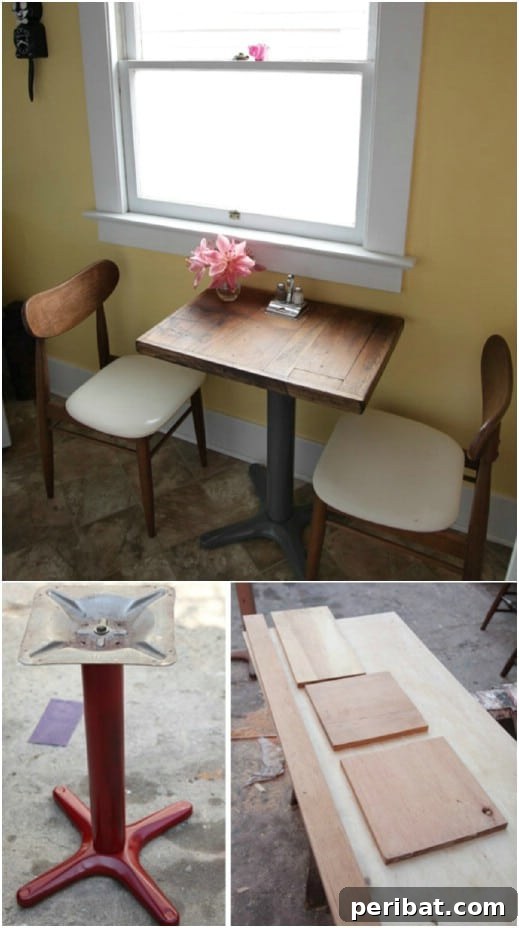 Chic DIY Repurposed Flooring Side Table