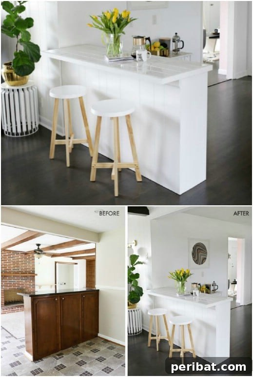 Modern DIY Tiled Countertop