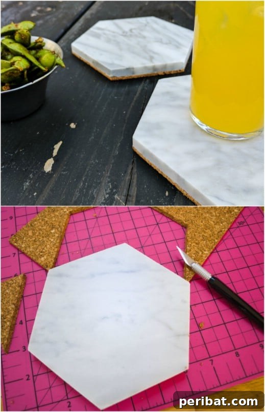 Handmade Hexagon Tile Coasters