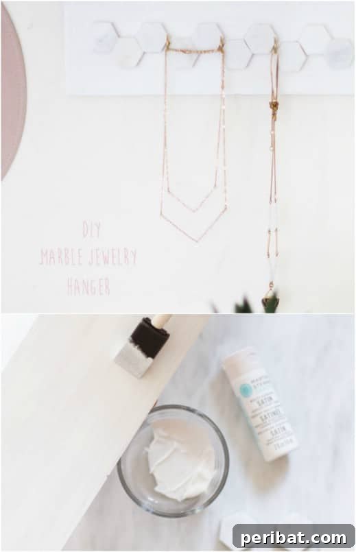 Stylish Repurposed Tile Jewelry Hanger