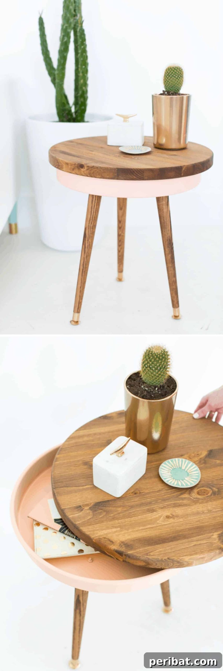 Transform Your Home: 18 DIY Accent Tables for Elevated Style 17 Easy DIY Hidden Storage Accent Table