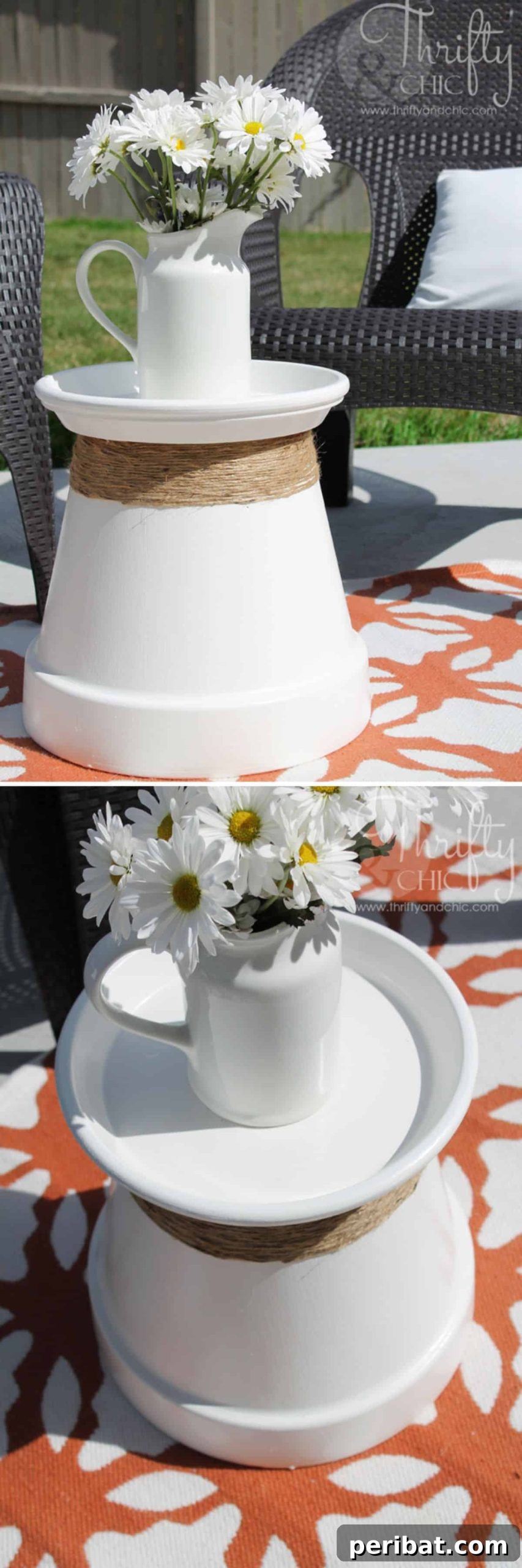 Transform Your Home: 18 DIY Accent Tables for Elevated Style 18 Repurposed Terra Cotta Planter Accent Table
