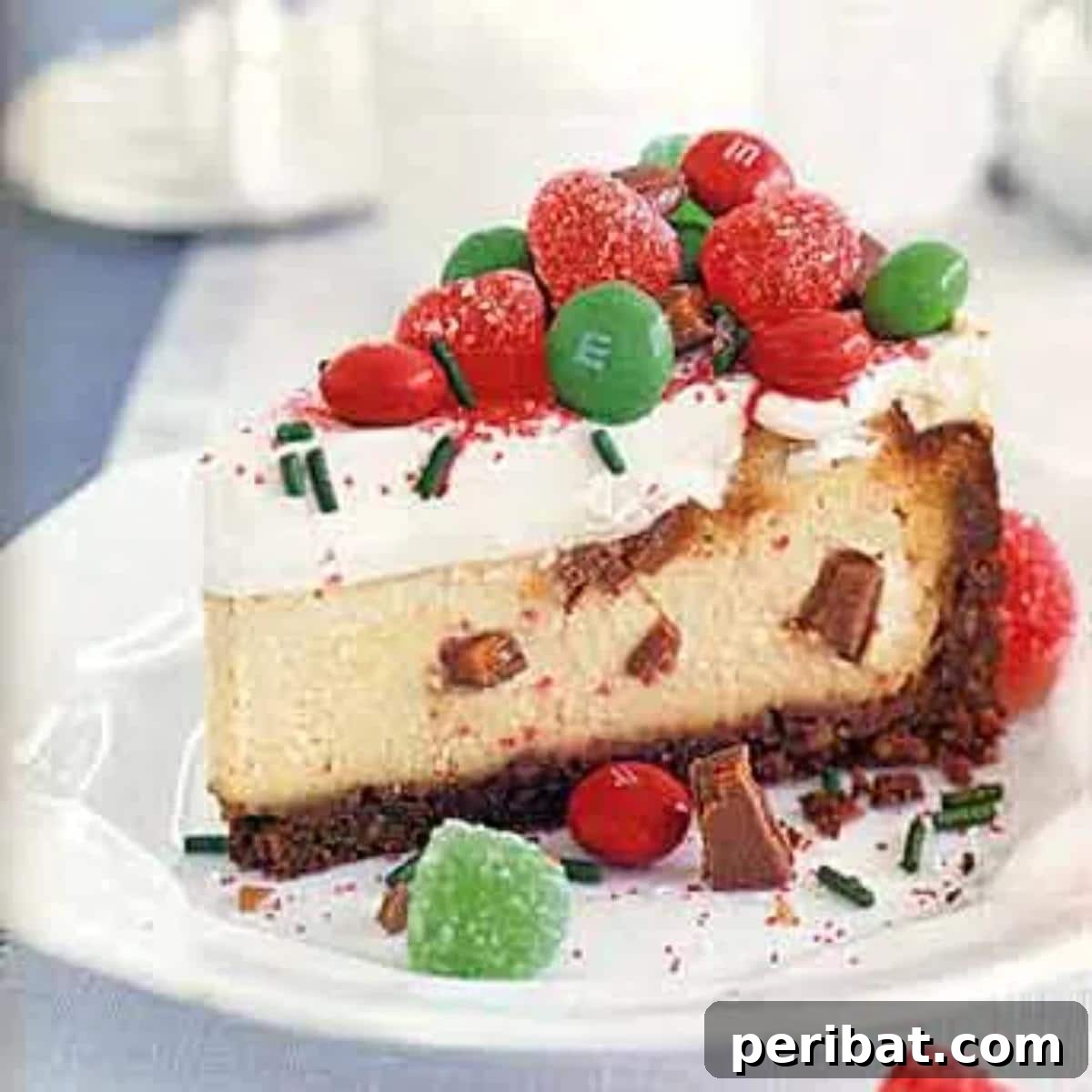 Christmas Cheesecake With English Toffee Filling