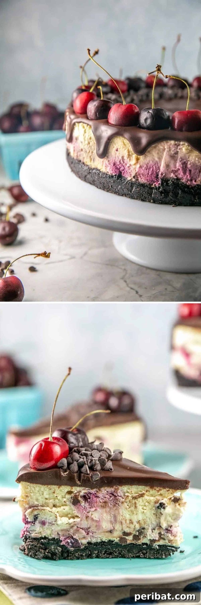 Chocolate Cherry Cheesecake