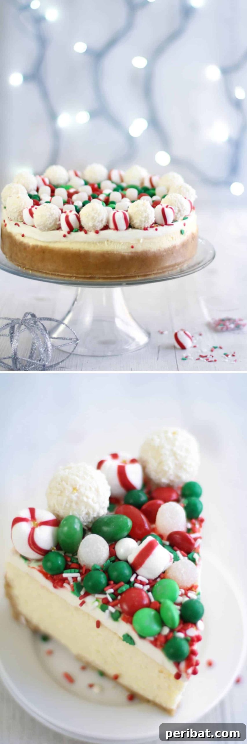 DIY Christmas Candy Cheesecake