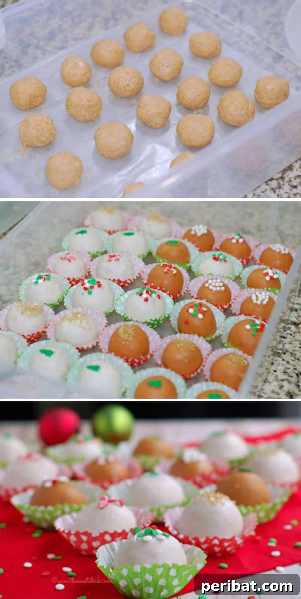Eggnog Cheesecake Truffles