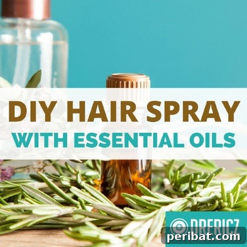 All Natural Essential Oil Hair Spray with Purified Water and Sugar