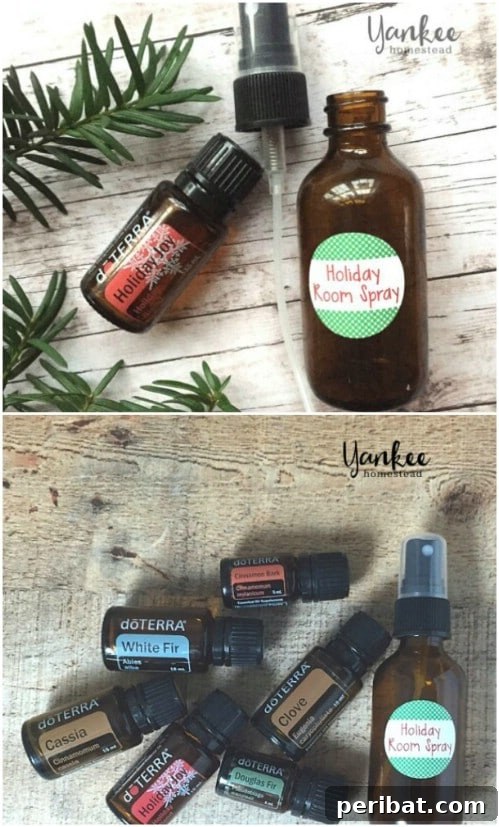 DIY Holiday Room Spray with Seasonal Essential Oil Blends