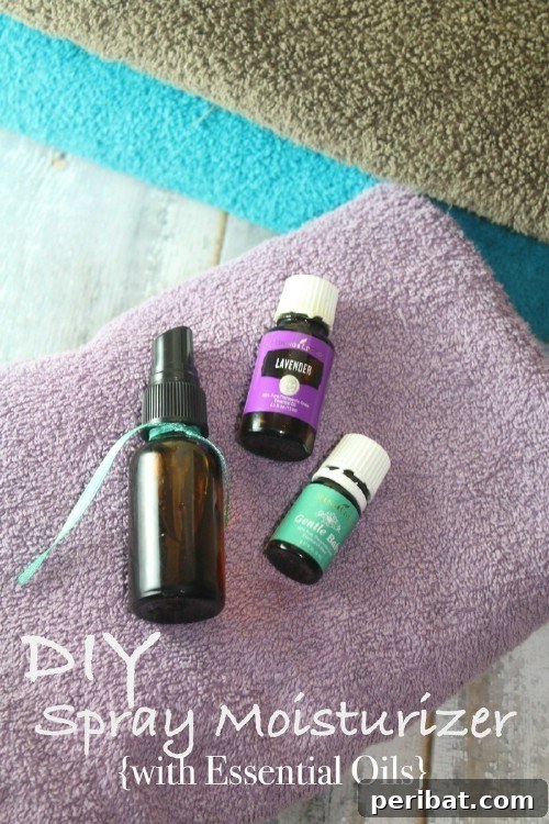 DIY Spray Moisturizer with Grape Seed Oil and Essential Oils