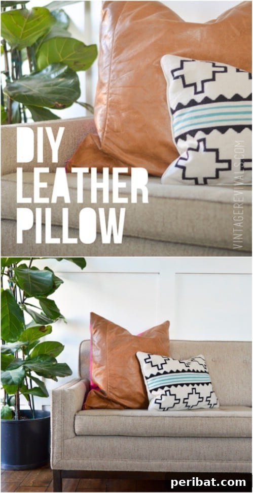 Quick-Stitch Style: Effortless DIY Accent Pillows for an Instant Home Update 14 Easy DIY Leather Accent Pillow