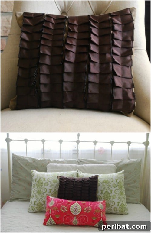Quick-Stitch Style: Effortless DIY Accent Pillows for an Instant Home Update 19 Easy DIY Pleated Accent Pillow