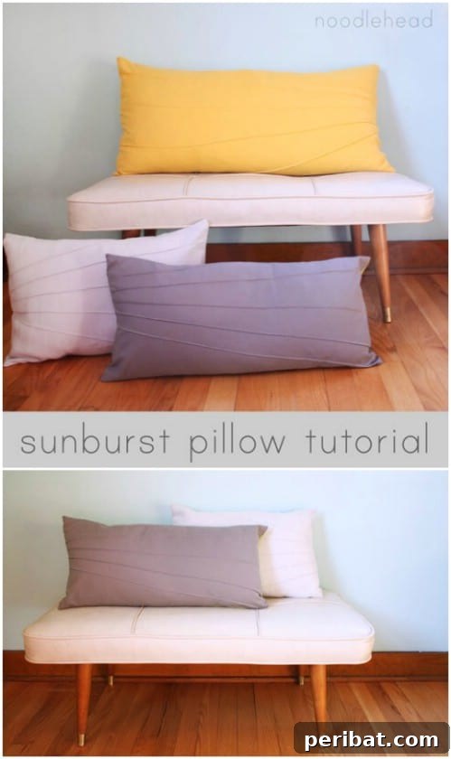 Quick-Stitch Style: Effortless DIY Accent Pillows for an Instant Home Update 27 Easy DIY Sunburst Pillow