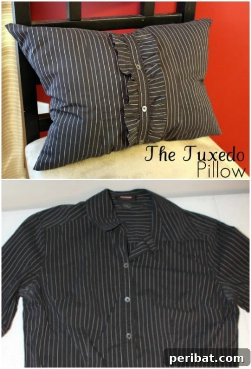 Quick-Stitch Style: Effortless DIY Accent Pillows for an Instant Home Update 29 Tuxedo Throw Pillow