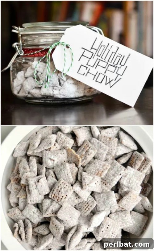 30 Festive Jar Gift Recipes: Handmade Holiday Delights 18 Holiday Puppy Chow In A Jar