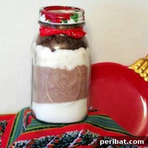 30 Festive Jar Gift Recipes: Handmade Holiday Delights 19 Chocolate Brownies In A Jar