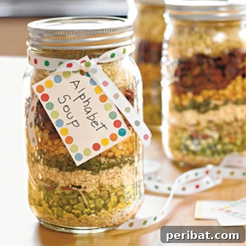 30 Festive Jar Gift Recipes: Handmade Holiday Delights 3 Homemade Alphabet Soup In A Jar
