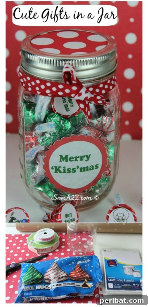 30 Festive Jar Gift Recipes: Handmade Holiday Delights 23 Hershey’s Kisses In A Jar