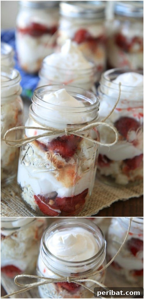 30 Festive Jar Gift Recipes: Handmade Holiday Delights 24 Mini Strawberry Shortcake Trifle Jars