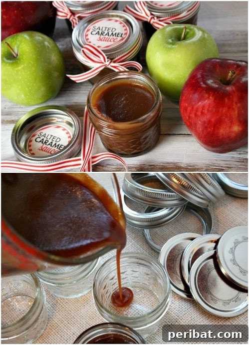 30 Festive Jar Gift Recipes: Handmade Holiday Delights 26 Salted Caramel Sauce In A Jar