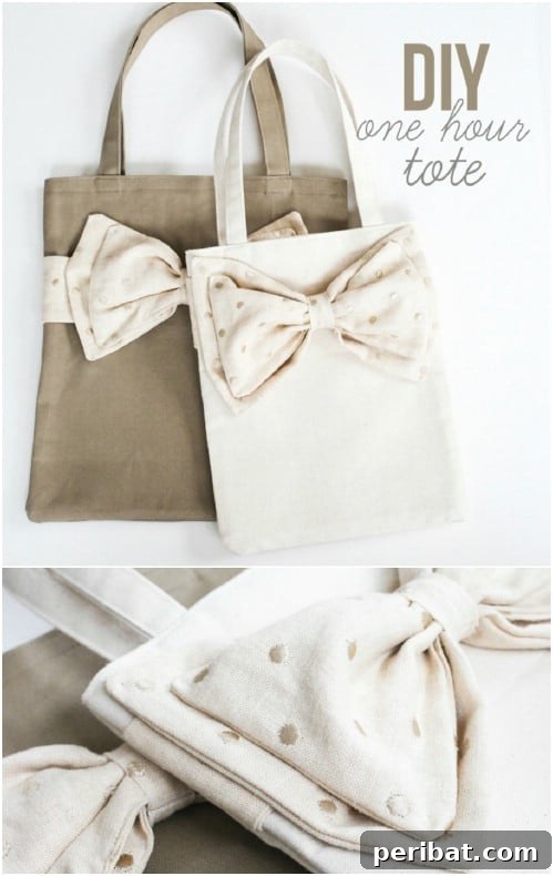 Start Sewing Today: 25 Free Patterns for Amazing Hand Sewn Gifts 11 Lovely DIY Bow Tote