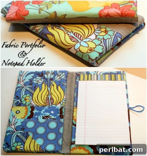 Start Sewing Today: 25 Free Patterns for Amazing Hand Sewn Gifts 13 DIY Portfolio And Notepad Holder