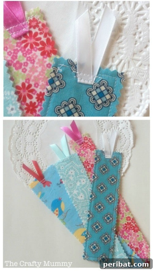 Start Sewing Today: 25 Free Patterns for Amazing Hand Sewn Gifts 14 DIY Fabric Scrap Bookmarks
