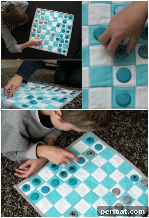 Start Sewing Today: 25 Free Patterns for Amazing Hand Sewn Gifts 21 DIY Quilted Chess Set For Kids