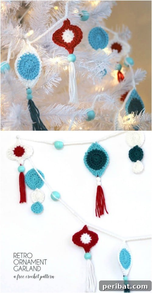 Crochet Retro Tassel Ornament Garland