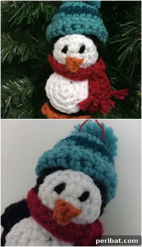 Easy Crochet Penguin Ornaments