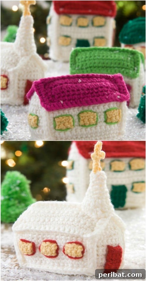 Crochet Christmas Village Ornaments