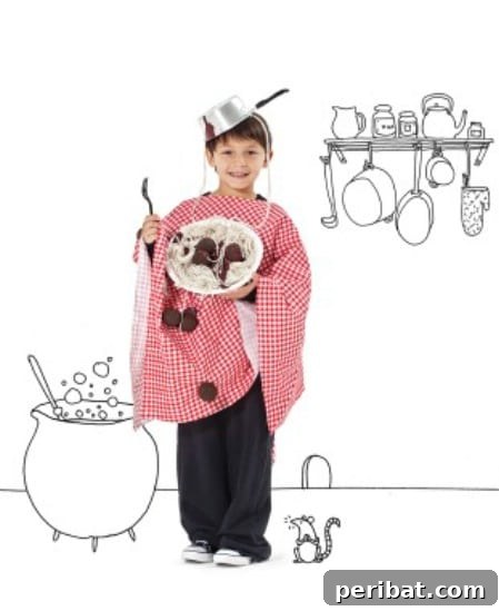 75 Effortless DIY Halloween Costumes That Kids Adore 22 A child in a fun 'Spaghetti and Meatballs' costume, featuring a checkered tablecloth and yarn noodles, a creative DIY Halloween idea