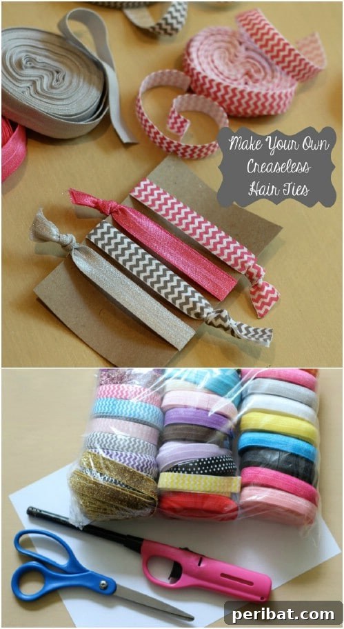 DIY Creaseless Hair Ties