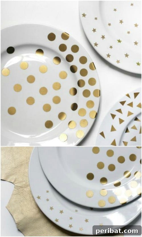 DIY Gold Star Plates