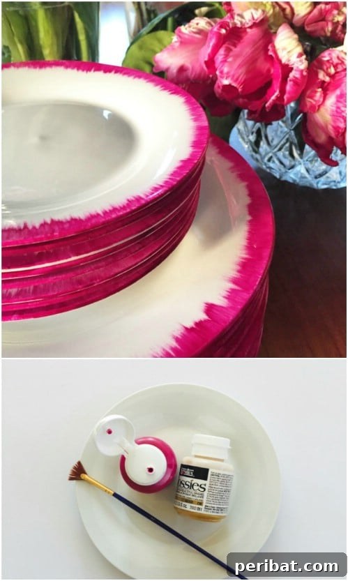 DIY Ikat Inspired Plates