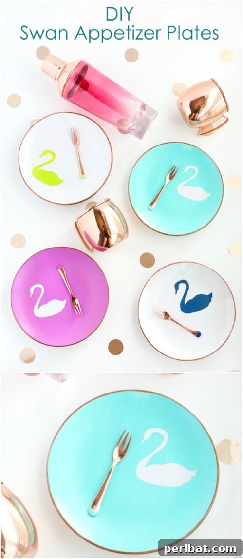 DIY Swan Appetizer Plates