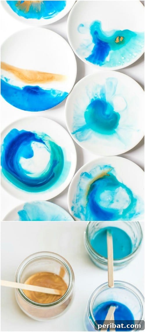 Easy DIY Watercolor Plates