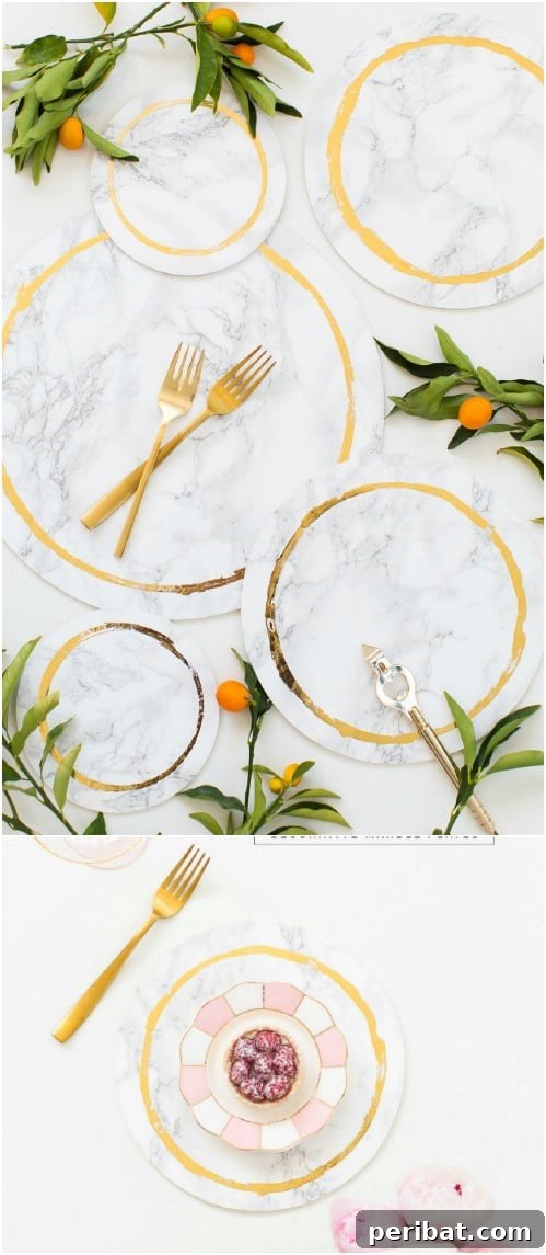 DIY Decorative Marble Plates