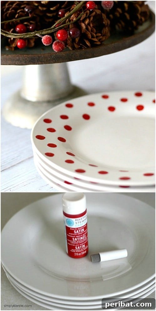 Easy DIY Decorative Christmas Plates