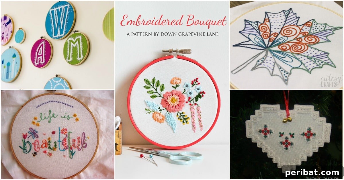 25 Beginner-Friendly Embroidery Projects Plus Free Patterns 2 A vibrant collection of easy embroidery patterns perfect for beginners