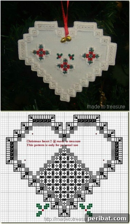 25 Beginner-Friendly Embroidery Projects Plus Free Patterns 26 Exquisite embroidered heart ornament using Hardanger technique
