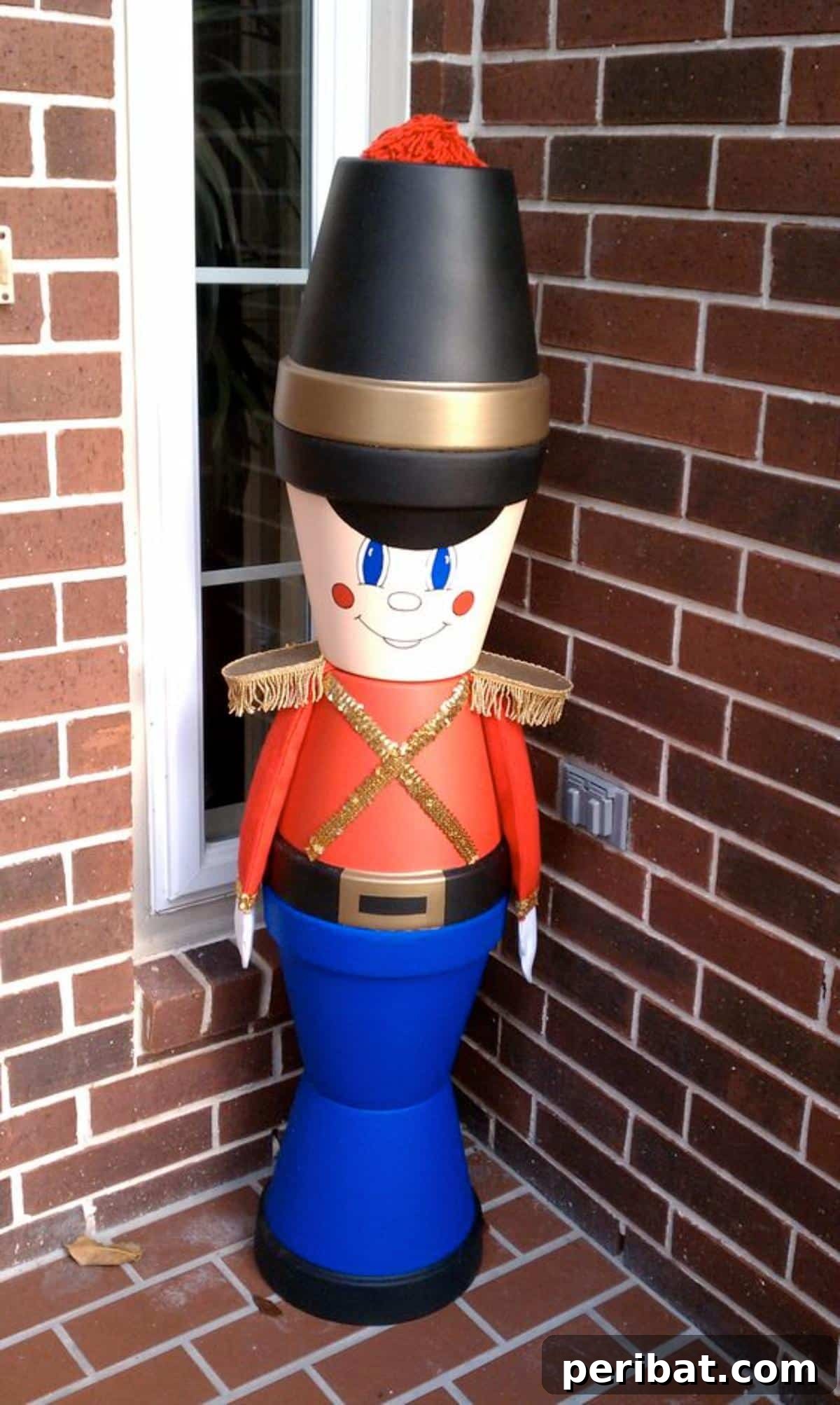 Outdoor Clay Pot Nutcracker
