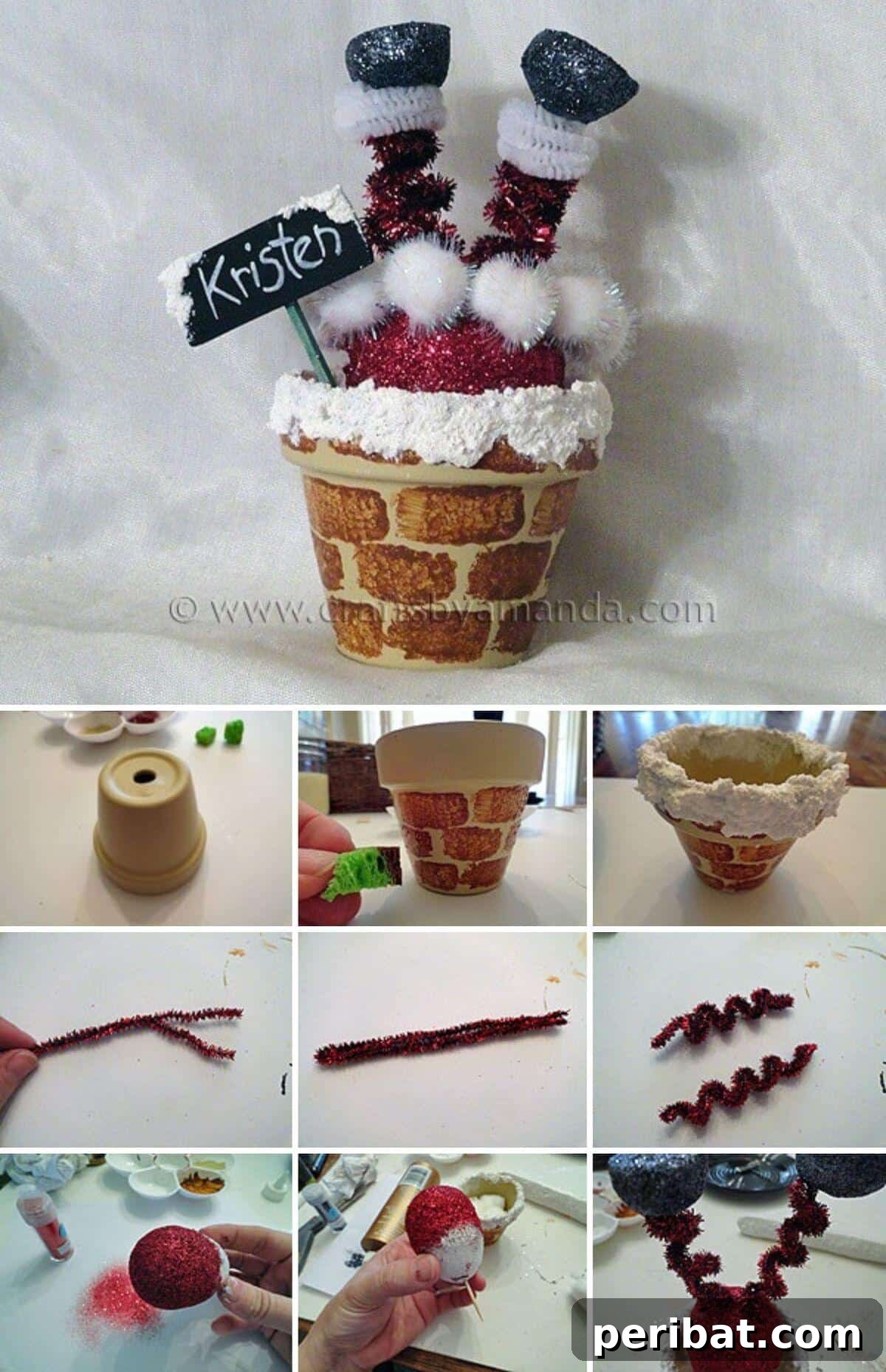 Clay Pot Santa Chimney Mishap