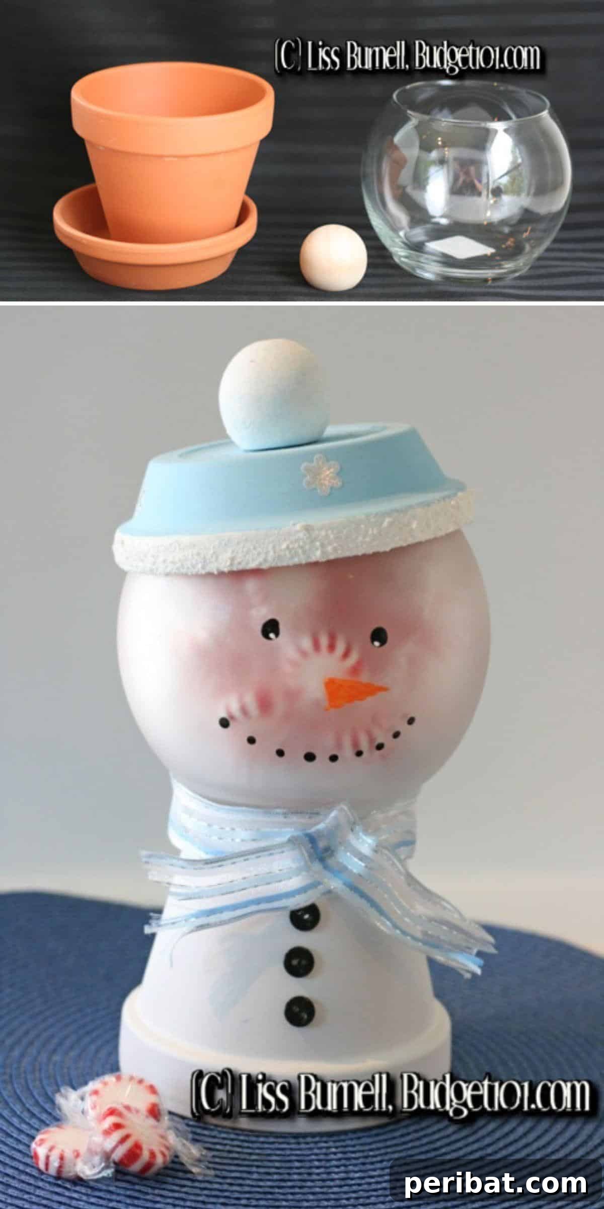 DIY Frosty The Snowman Candy Dish