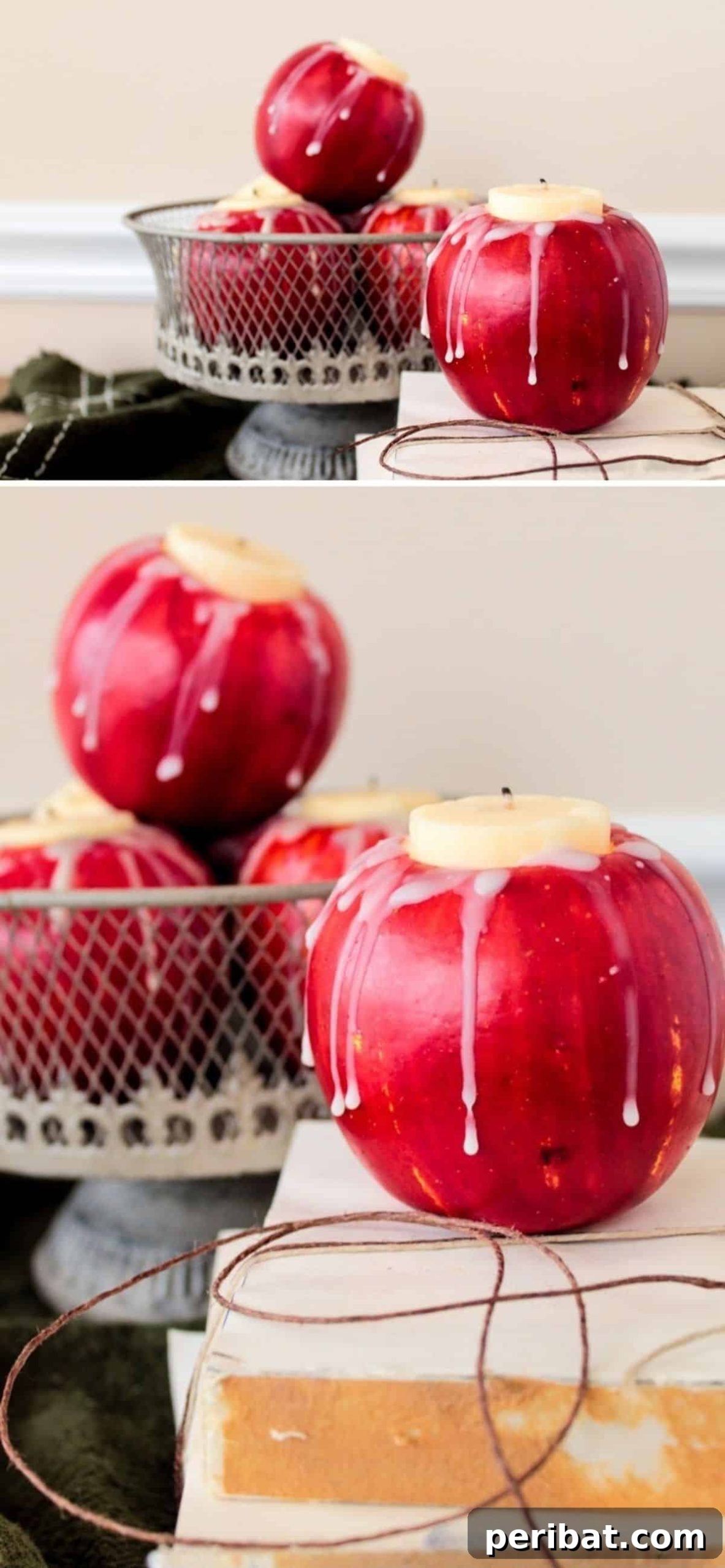 Frosty & Frugal: 20 DIY Decor Ideas for Your Winter Wedding 7 DIY Winter Apple Candleholders
