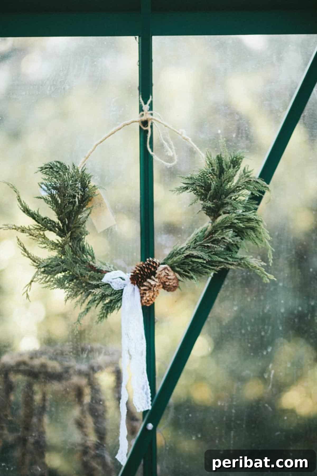 Frosty & Frugal: 20 DIY Decor Ideas for Your Winter Wedding 8 Evergreen Hanger