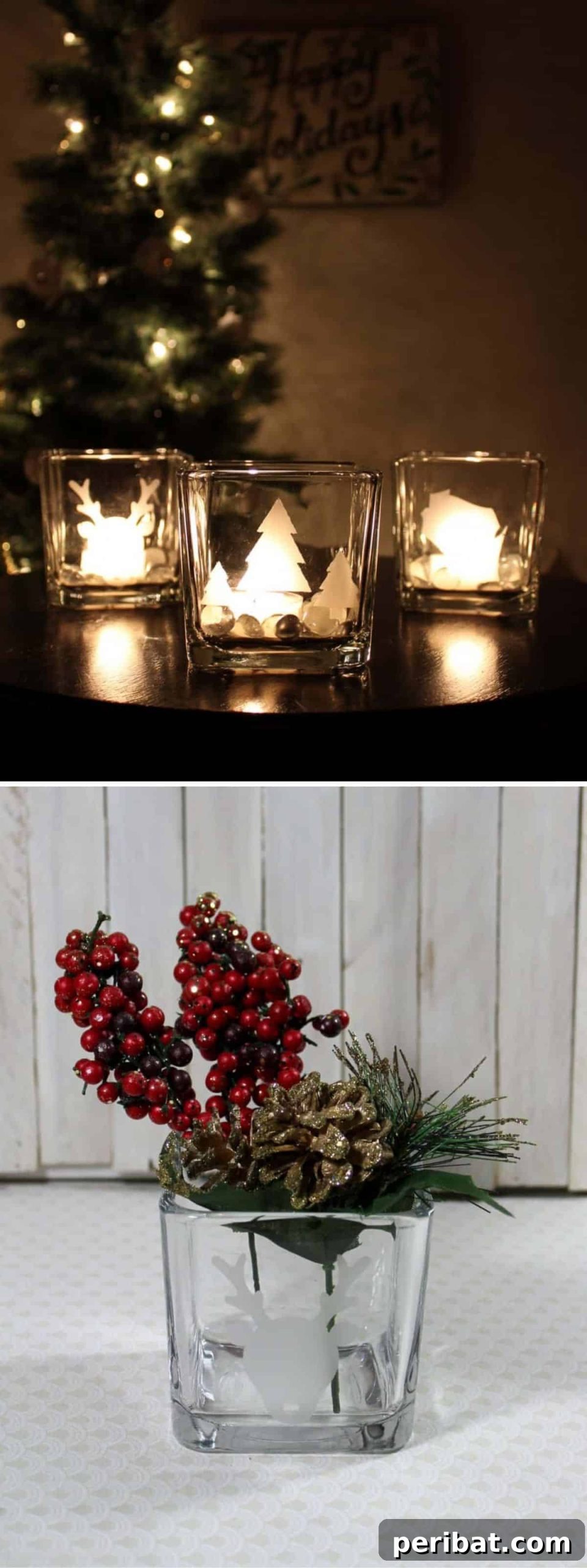 Frosty & Frugal: 20 DIY Decor Ideas for Your Winter Wedding 10 DIY Etched Glass Candle Holders
