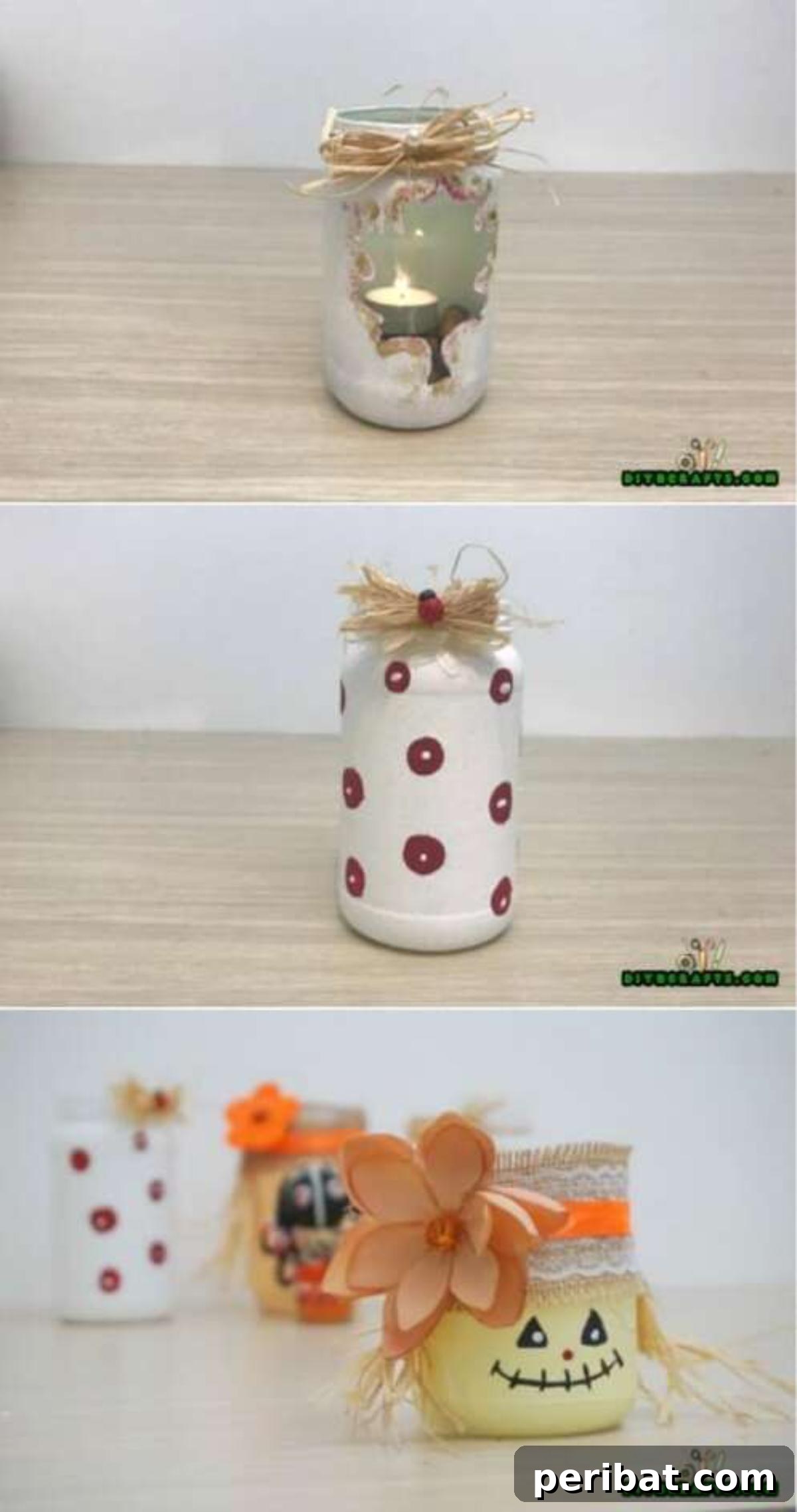 3 Easy and Creative Fall Mason Jar Decorating Projects Anyone Can DO collage